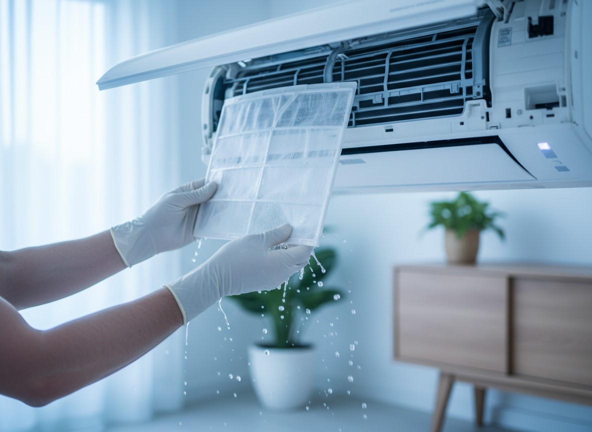 Klíma tisztítás beltéri egység szűrővel